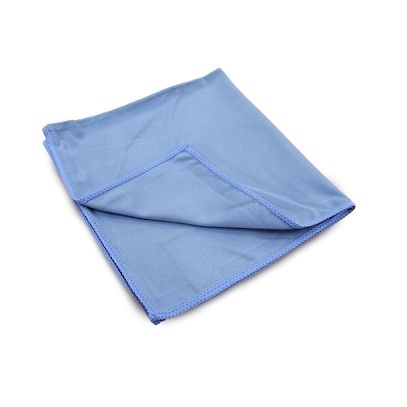 R & R Textile Suede Microfiber Rag, 16"x16", Blue, PK 12 WW73050 - Blue